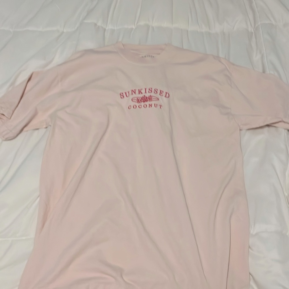 Large pink sunkissed coconut oversized shirt